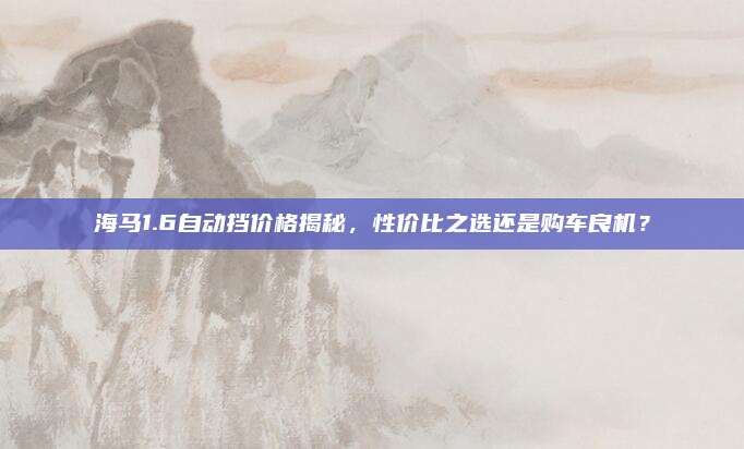 海马1.6自动挡价格揭秘,性价比之选还是购车良机?