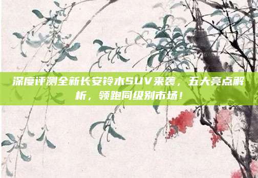 深度评测全新长安铃木SUV来袭,五大亮点解析,领跑同级别市场!