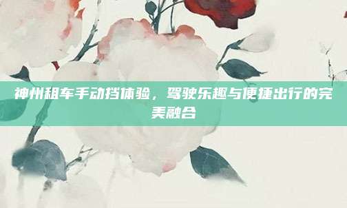 神州租车手动挡体验,驾驶乐趣与便捷出行的完美融合