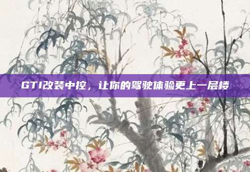 GTI改装中控,让你的驾驶体验更上一层楼