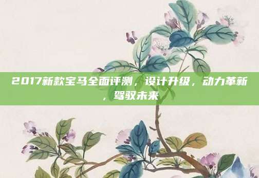 2017新款宝马全面评测，设计升级，动力革新，驾驭未来