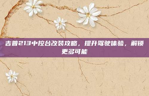 吉普213中控台改装攻略,提升驾驶体验,解锁更多可能