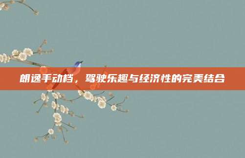朗逸手动档,驾驶乐趣与经济性的完美结合