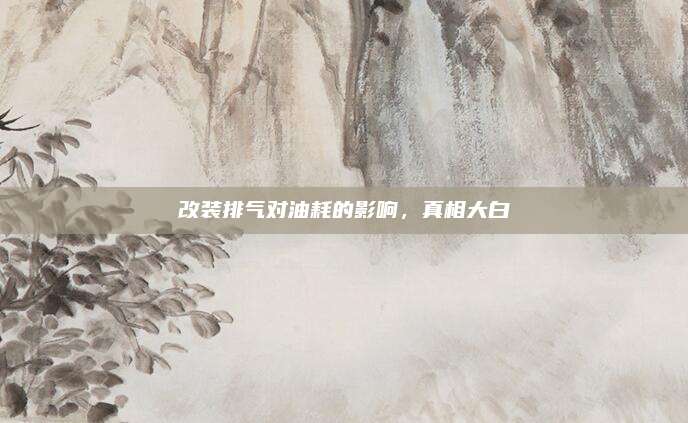 改装排气对油耗的影响，真相大白
