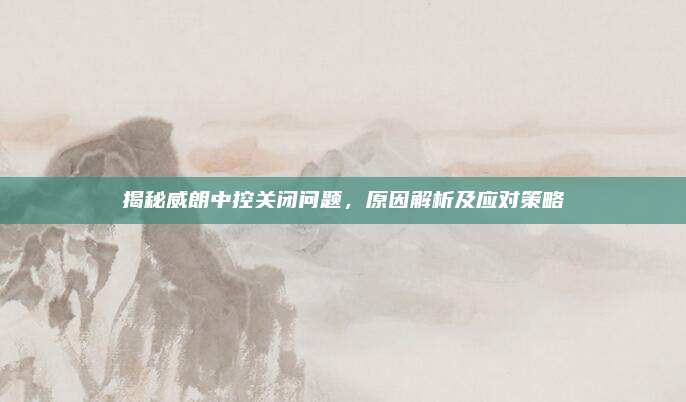 揭秘威朗中控关闭问题,原因解析及应对策略