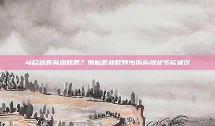 马自达睿翼油耗高?揭秘高油耗背后的真相及节能建议