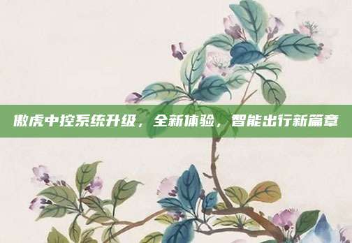 傲虎中控系统升级,全新体验,智能出行新篇章