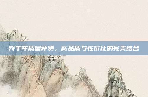 羚羊车质量评测,高品质与性价比的完美结合