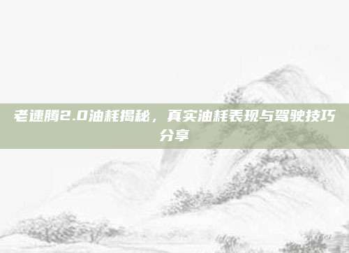 老速腾2.0油耗揭秘,真实油耗表现与驾驶技巧分享