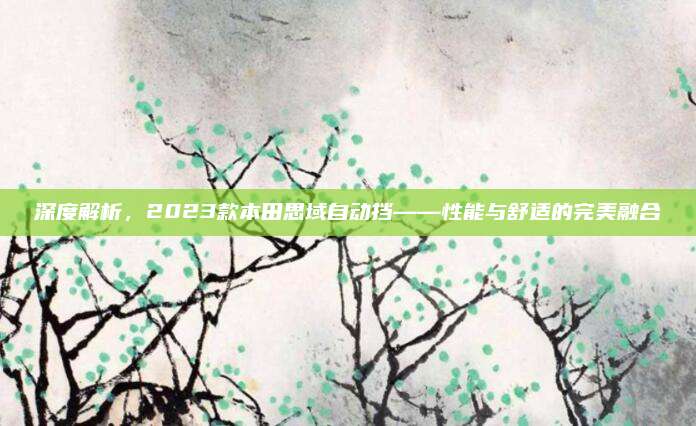 深度解析,2023款本田思域自动挡——性能与舒适的完美融合