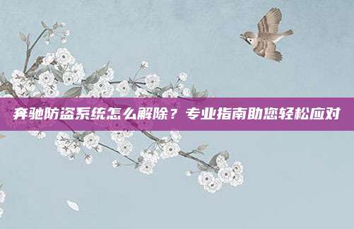 奔驰防盗系统怎么解除?专业指南助您轻松应对