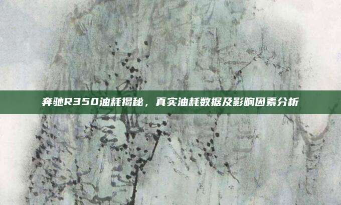 奔驰R350油耗揭秘,真实油耗数据及影响因素分析