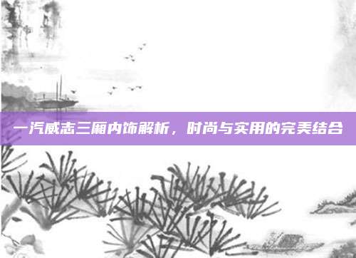 一汽威志三厢内饰解析，时尚与实用的完美结合