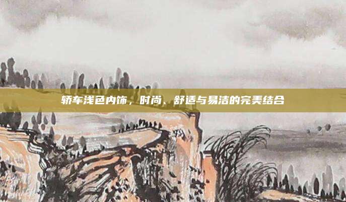 轿车浅色内饰,时尚、舒适与易洁的完美结合
