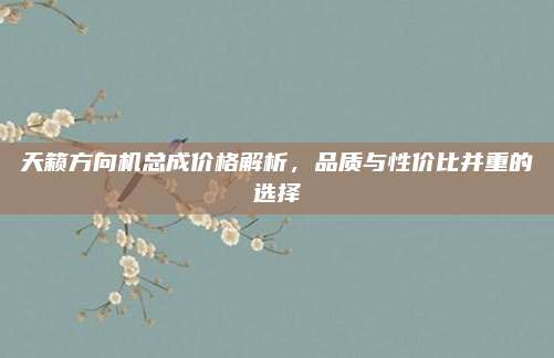 天籁方向机总成价格解析,品质与性价比并重的选择