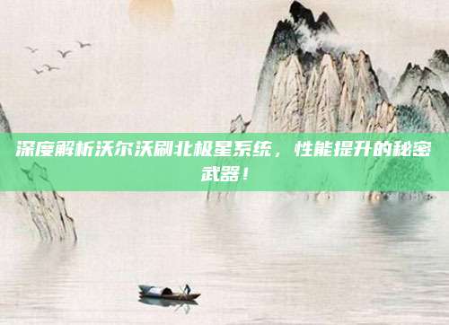 深度解析沃尔沃刷北极星系统,性能提升的秘密武器!