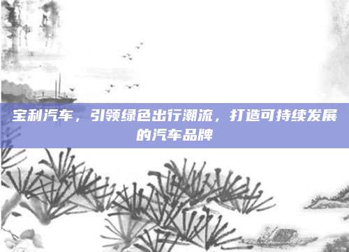 宝利汽车,引领绿色出行潮流,打造可持续发展的汽车品牌