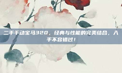 二手手动宝马320,经典与性能的完美结合,入手不容错过!
