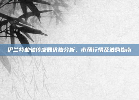 伊兰特曲轴传感器价格分析,市场行情及选购指南