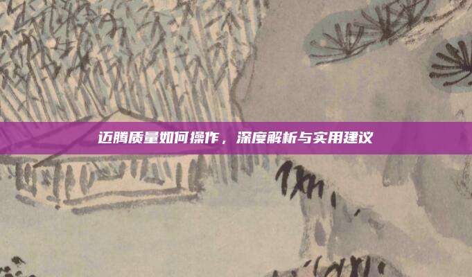 迈腾质量如何操作,深度解析与实用建议