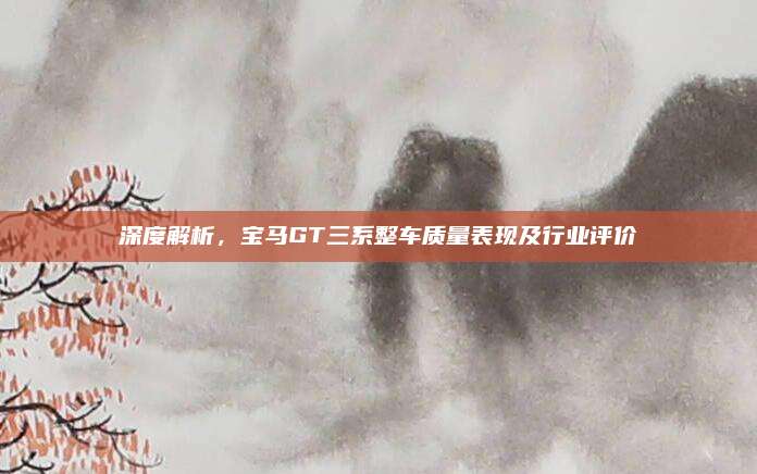 深度解析,宝马GT三系整车质量表现及行业评价