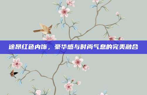 途昂红色内饰,豪华感与时尚气息的完美融合