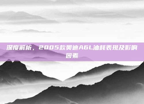 深度解析,2005款奥迪A6L油耗表现及影响因素