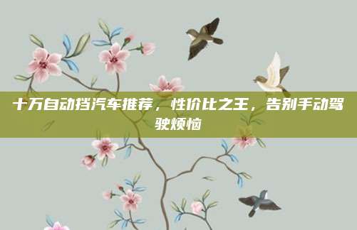 十万自动挡汽车推荐,性价比之王,告别手动驾驶烦恼