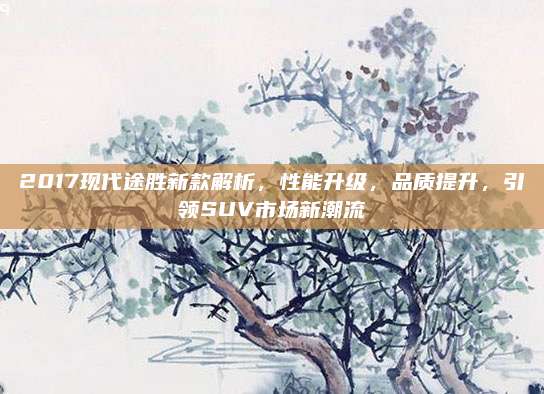 2017现代途胜新款解析,性能升级,品质提升,引领SUV市场新潮流