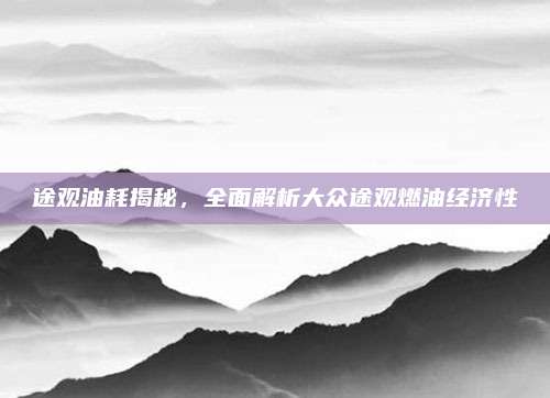 途观油耗揭秘,全面解析大众途观燃油经济性