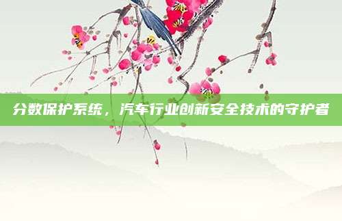 分数保护系统,汽车行业创新安全技术的守护者