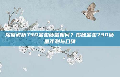 深度解析730宝骏质量如何?揭秘宝骏730质量评测与口碑