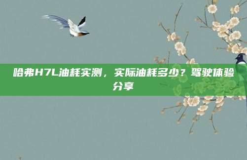 哈弗H7L油耗实测,实际油耗多少?驾驶体验分享
