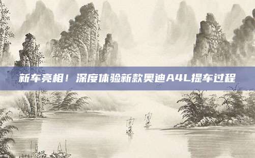 新车亮相!深度体验新款奥迪A4L提车过程