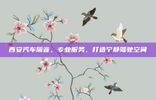 西安汽车隔音,专业服务,打造宁静驾驶空间