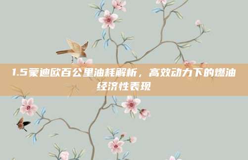 1.5蒙迪欧百公里油耗解析,高效动力下的燃油经济性表现