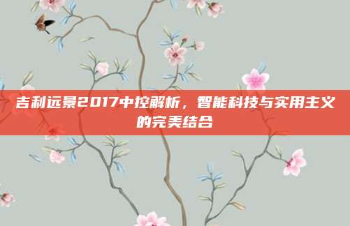 吉利远景2017中控解析，智能科技与实用主义的完美结合