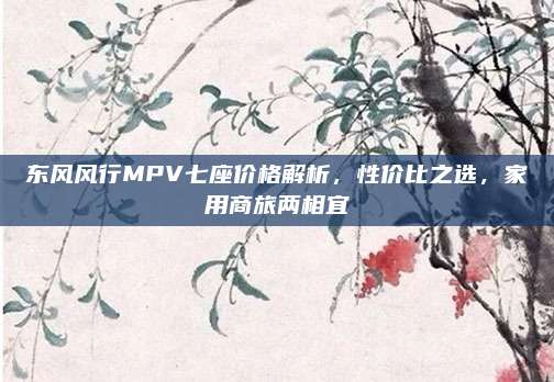 东风风行MPV七座价格解析,性价比之选,家用商旅两相宜