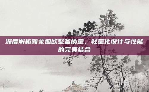 深度解析新蒙迪欧整备质量,轻量化设计与性能的完美结合