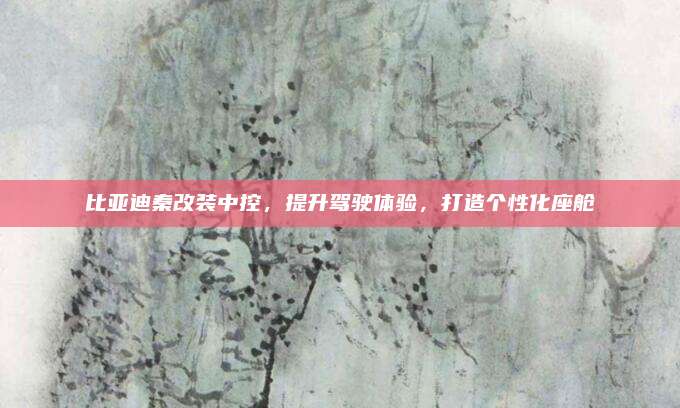 比亚迪秦改装中控,提升驾驶体验,打造个性化座舱