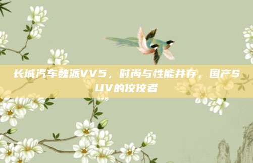 长城汽车魏派VV5,时尚与性能并存,国产SUV的佼佼者