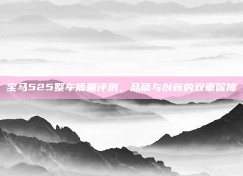 宝马525整车质量评测,品质与创新的双重保障