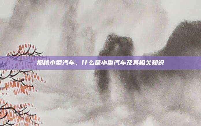 揭秘小型汽车，什么是小型汽车及其相关知识
