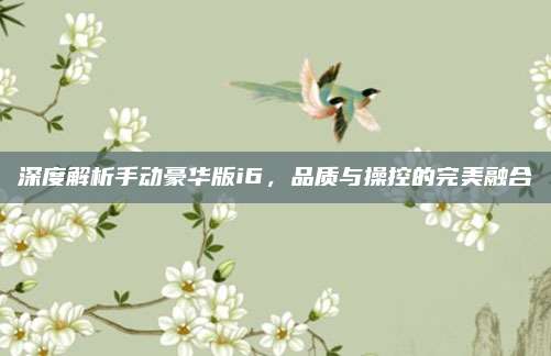 深度解析手动豪华版i6，品质与操控的完美融合
