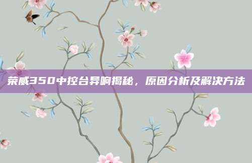 荣威350中控台异响揭秘,原因分析及解决方法