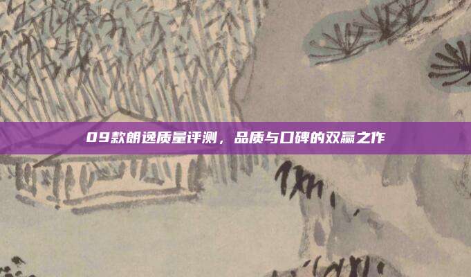 09款朗逸质量评测，品质与口碑的双赢之作