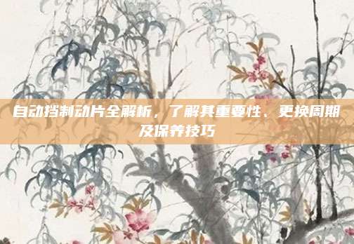 自动挡制动片全解析，了解其重要性、更换周期及保养技巧