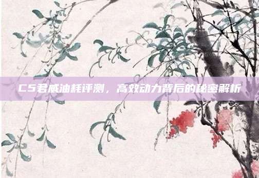 C5君威油耗评测,高效动力背后的秘密解析