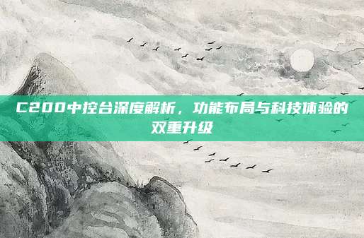 C200中控台深度解析,功能布局与科技体验的双重升级