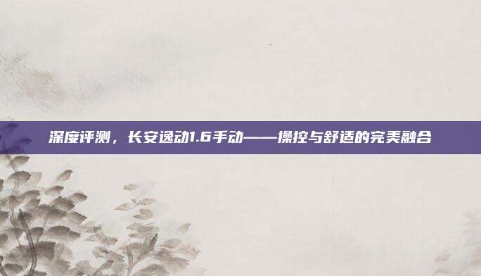 深度评测,长安逸动1.6手动——操控与舒适的完美融合